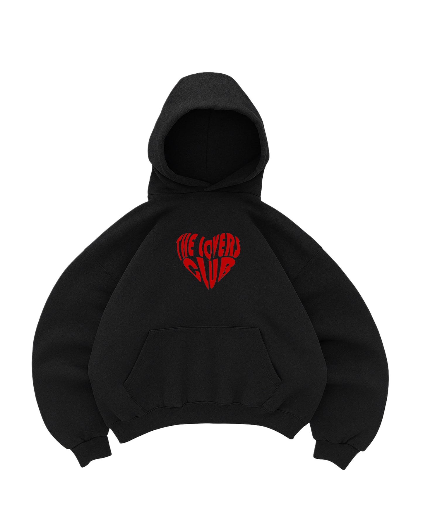 Hoodie the lovers club negro modelo manga globo
