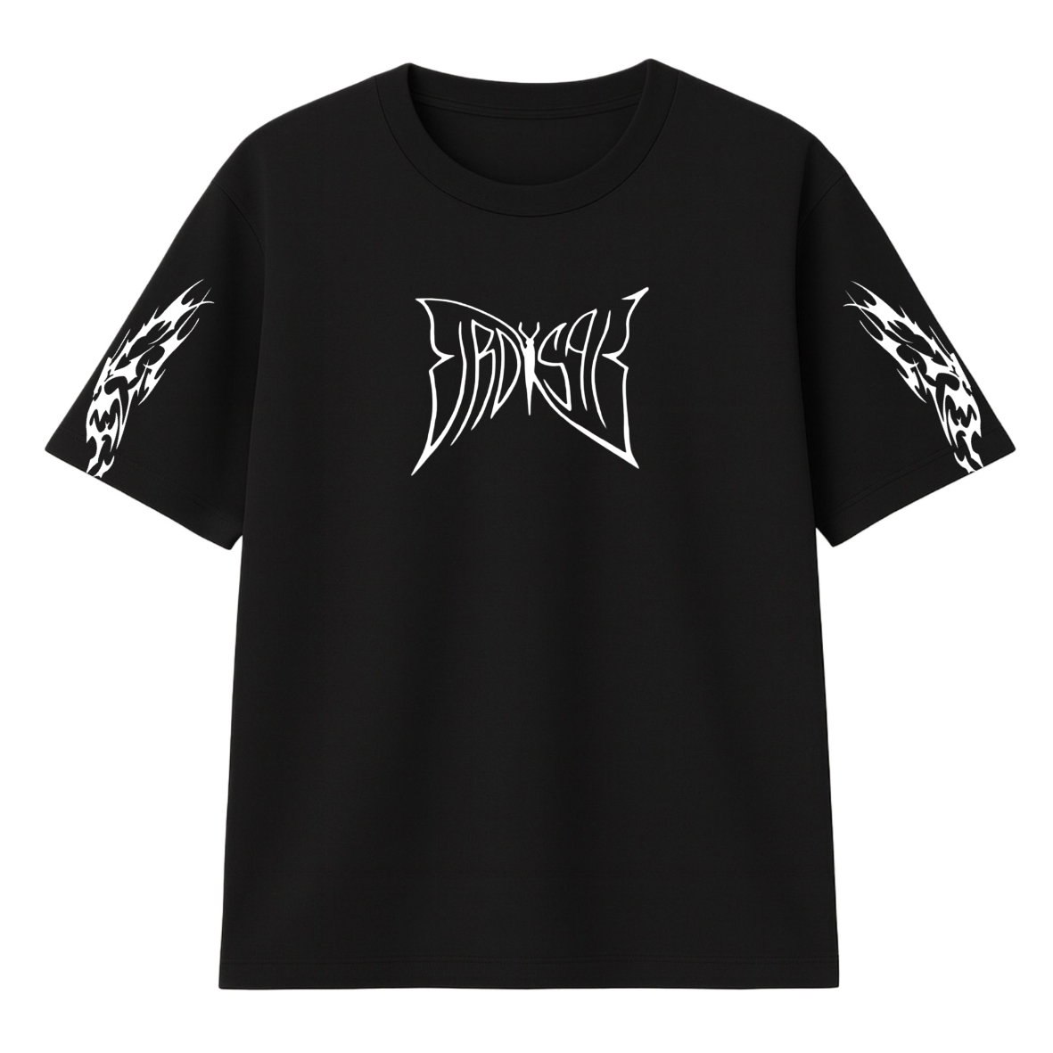 t-shirt butterfly modelo recto negro
