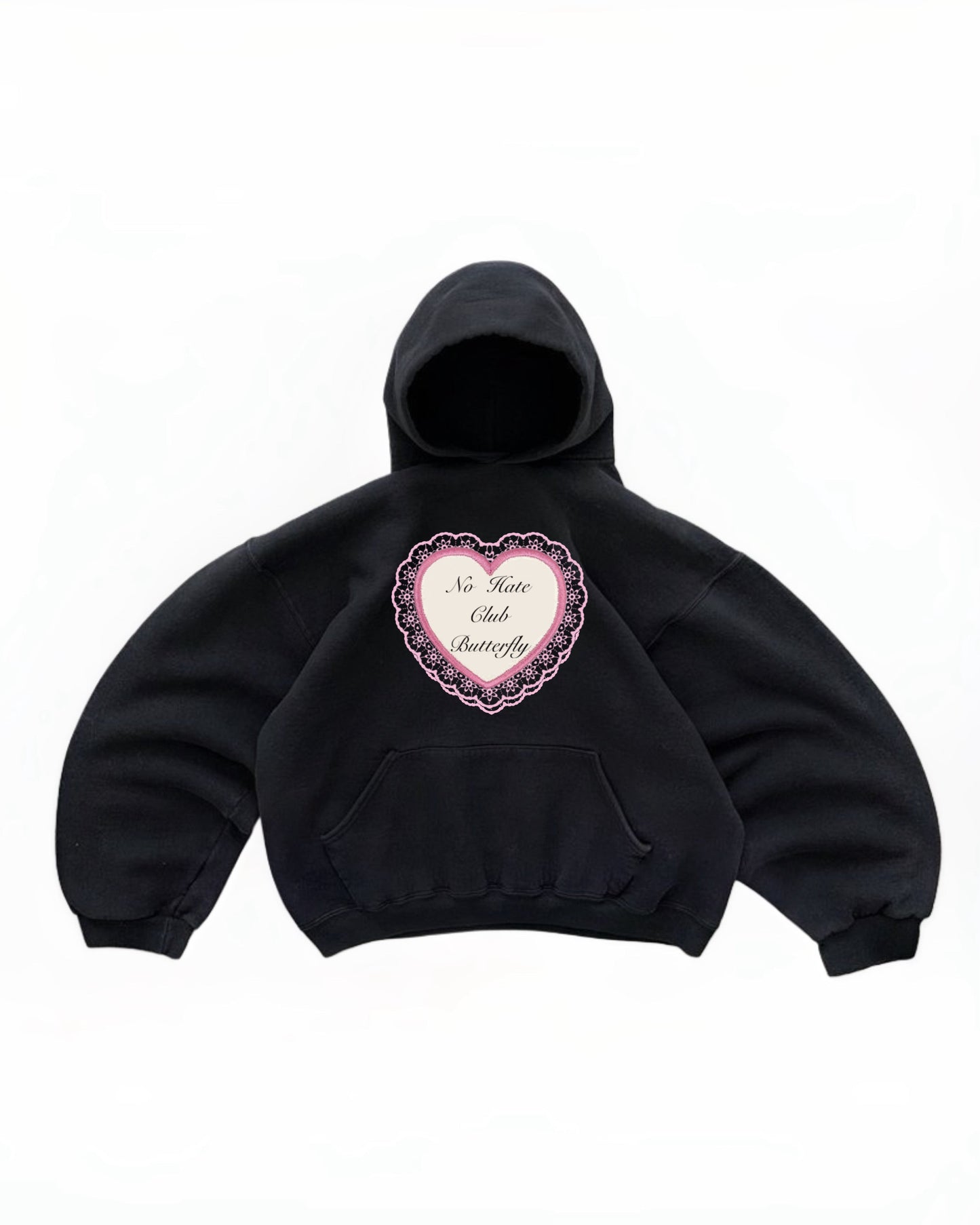 Hoodie no hate club modelo mangas globo