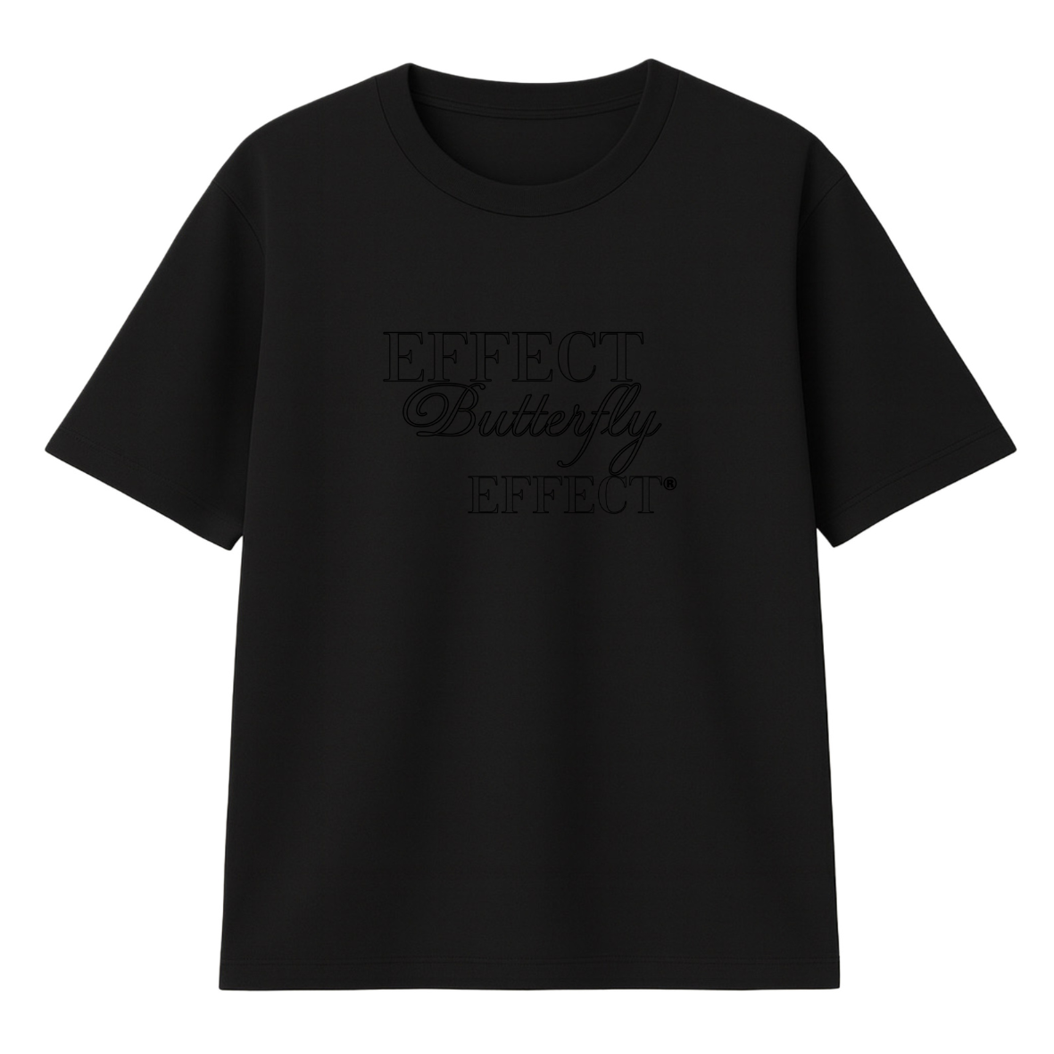 t-shirt effect modelo recto negro