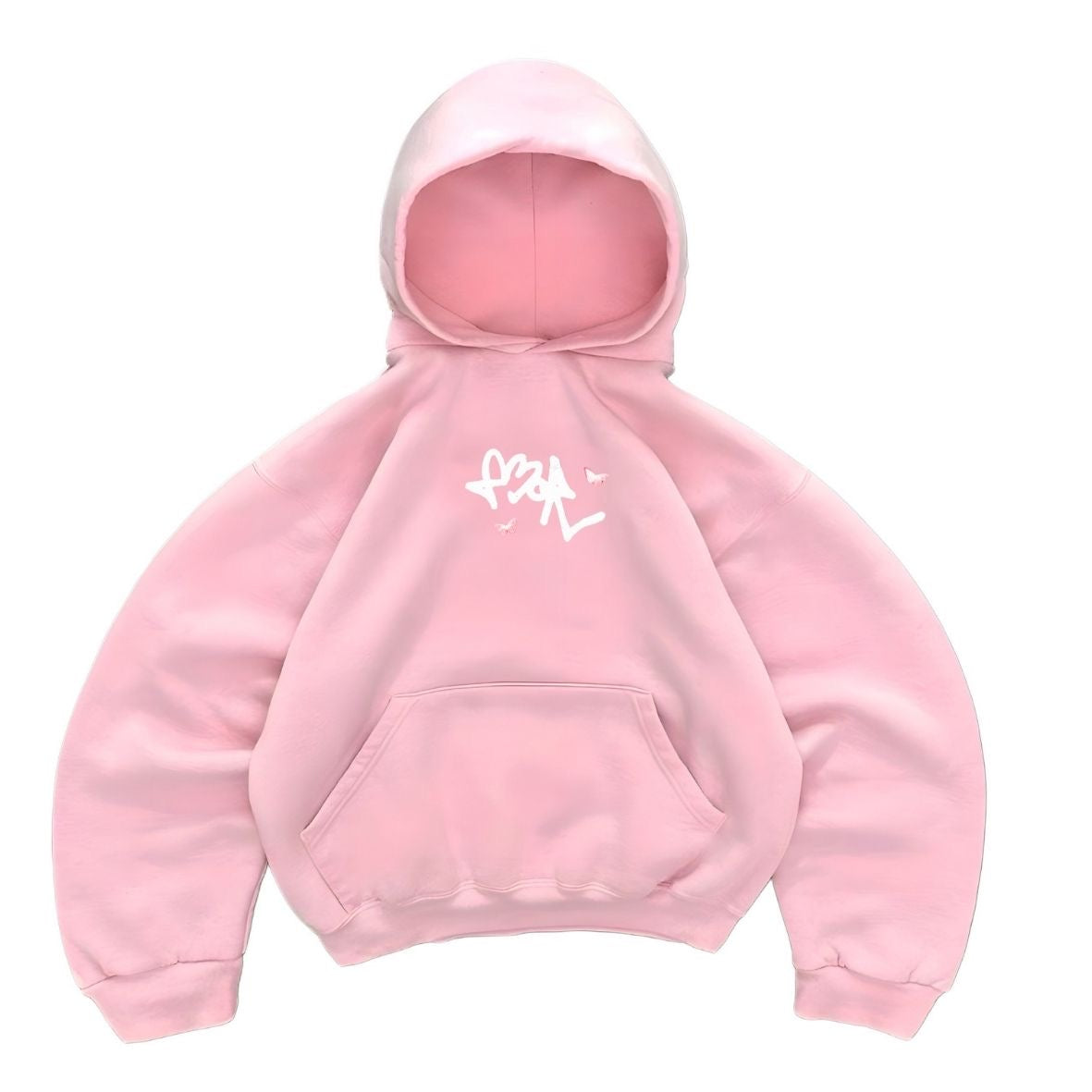 Hoodie amor rosado modelo mangas globo