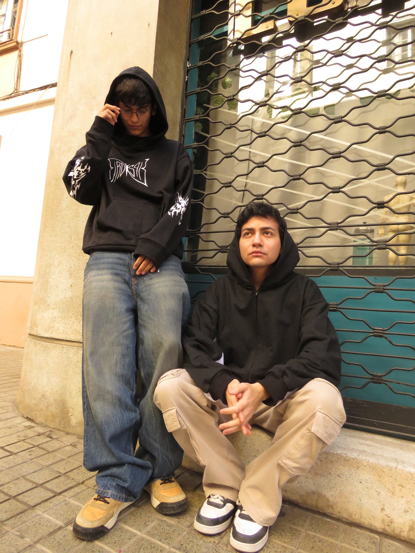 Hoodie full zipe bicolor manga globo ⭑