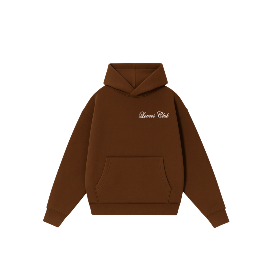 The lovers club angel - Hoodie clásico coffe