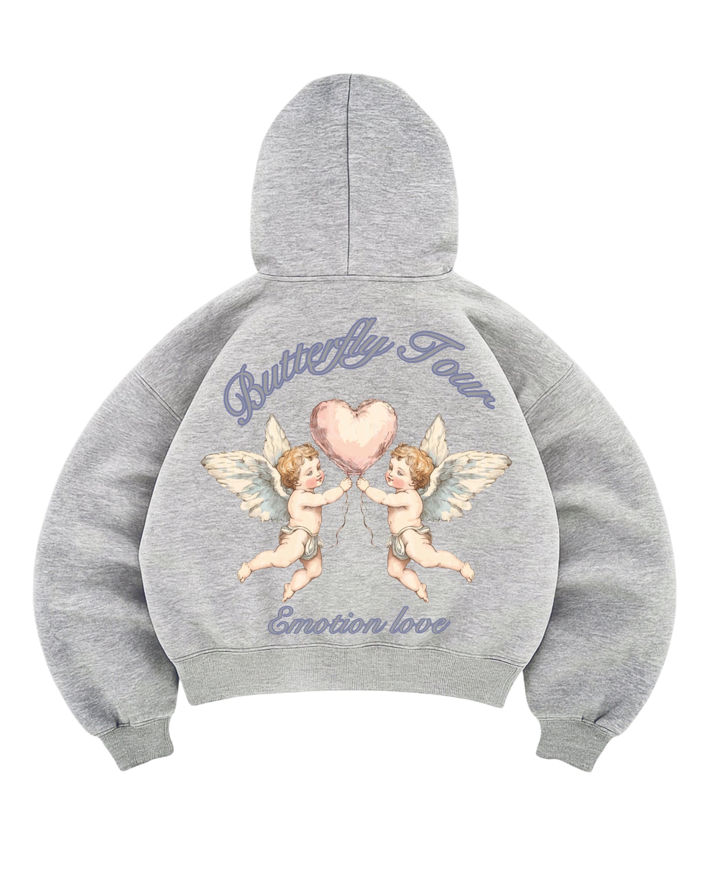 Hoodie emotion love modelo manga globo