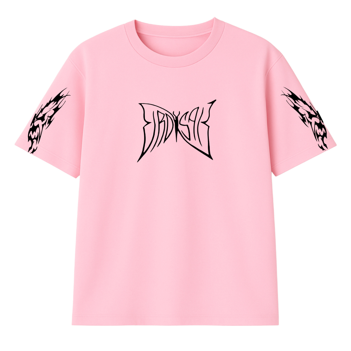 t-shirt butterfly modelo recto rosado