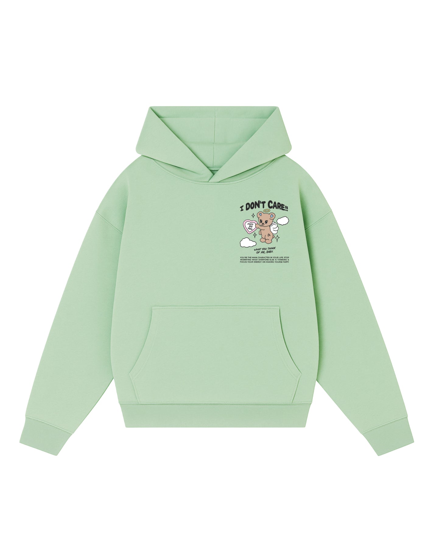 Hoodie I dont care modelo clásico