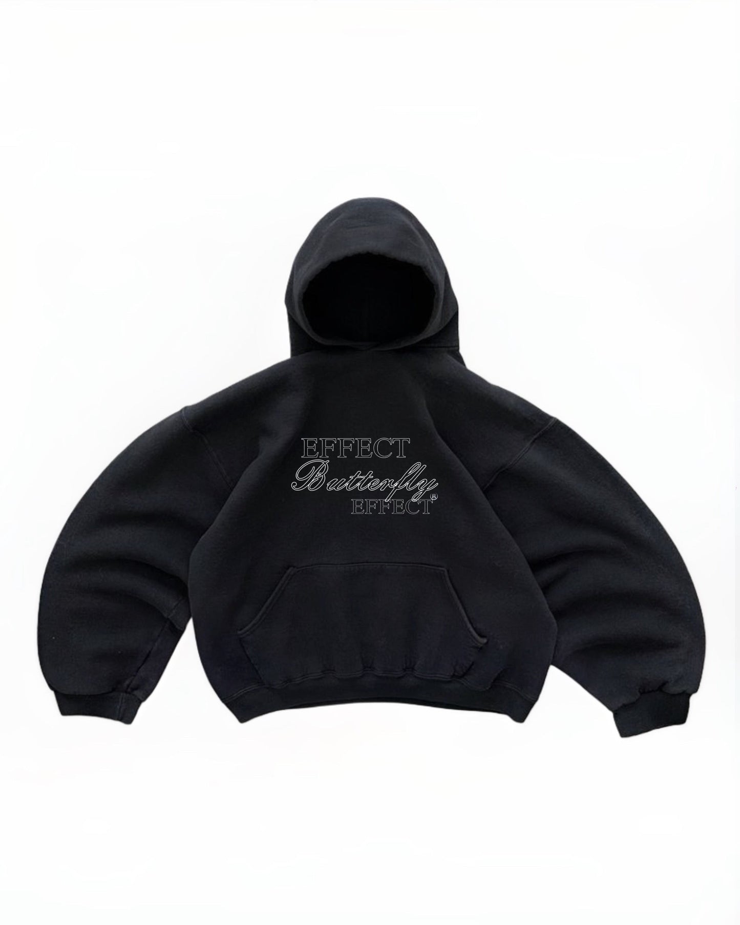 Hoodie butterfly effect modelo negro mangas globo
