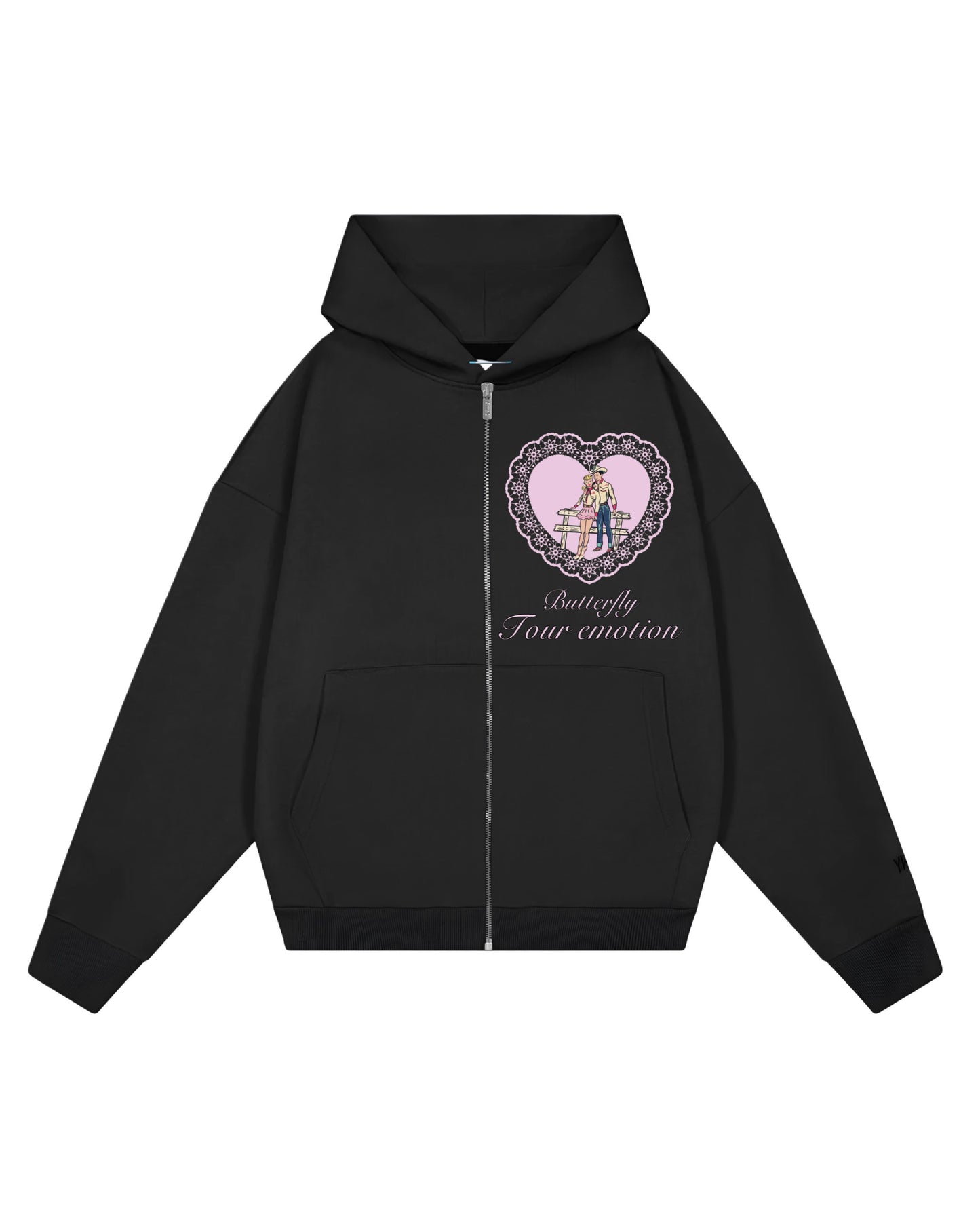 Hoodie emotion love zip modelo clásico