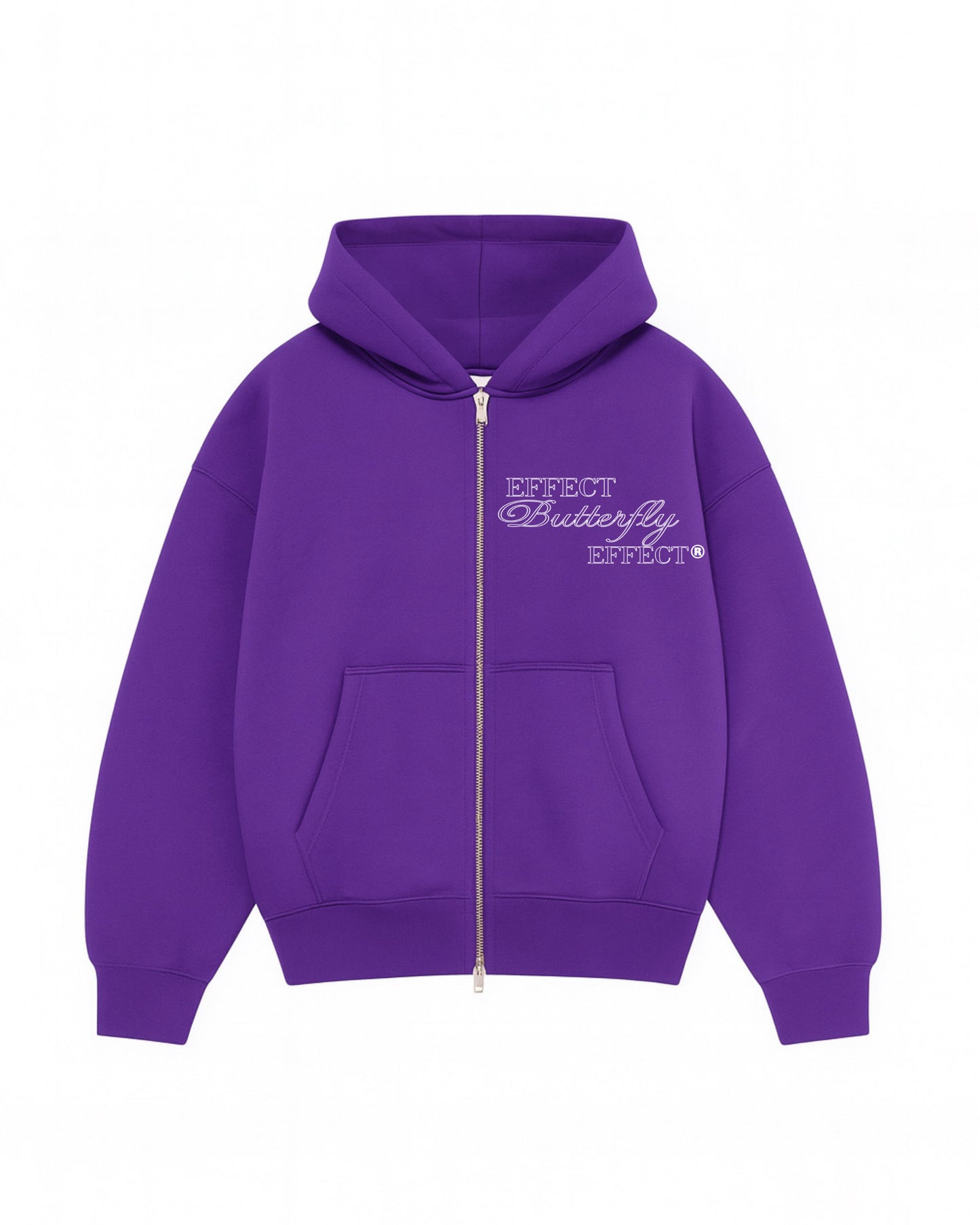Hoodie effect butterfly modelo clásico zip