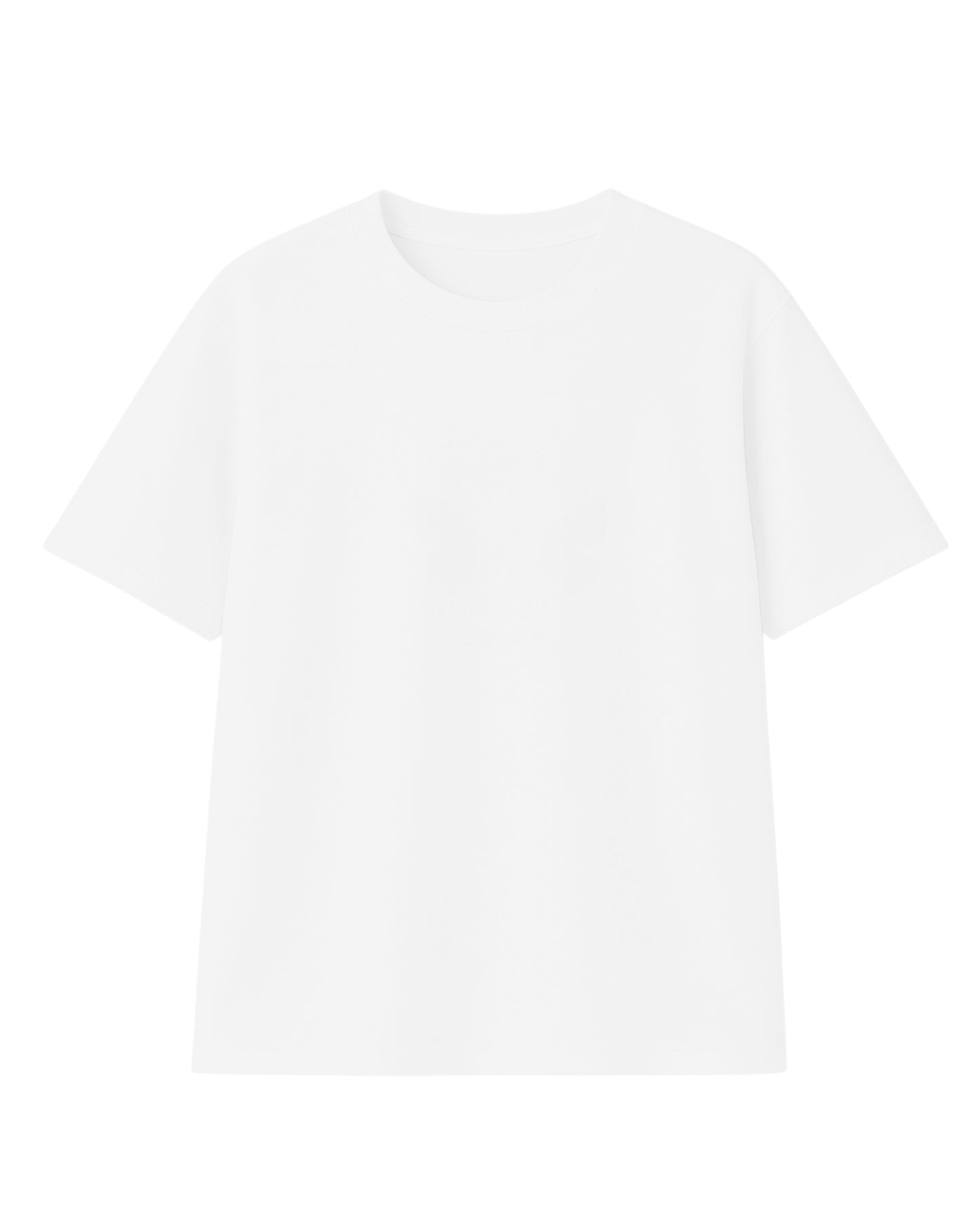 t-shirt basic blanca modelo recto