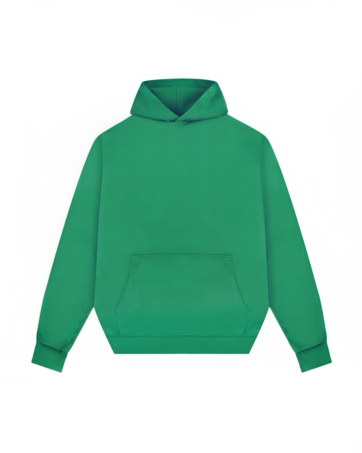 Hoodie basic verde modelo recto ★