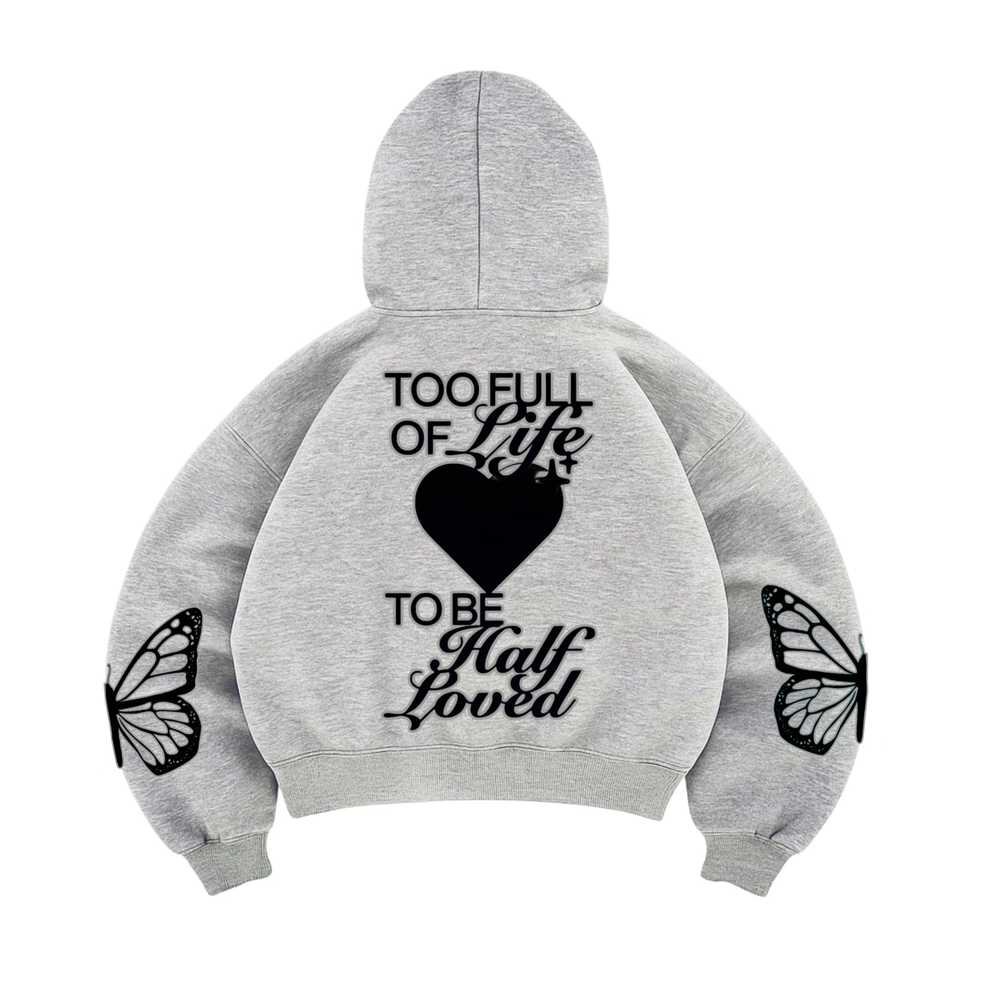 Hoodie to full ir life modelo gris manga globo
