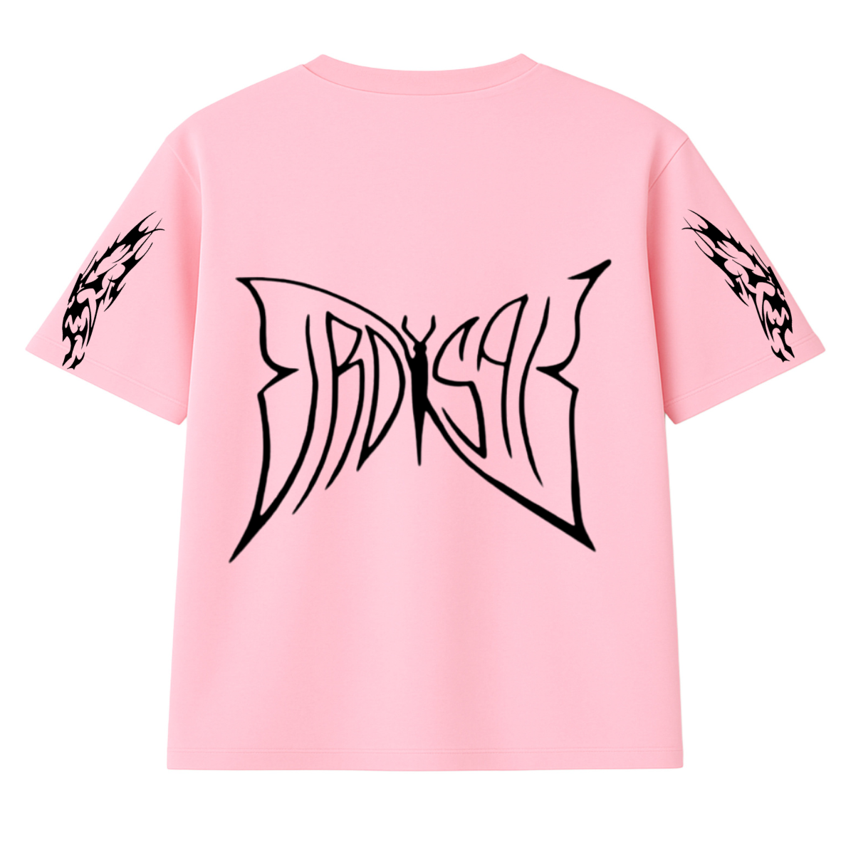 t-shirt butterfly modelo recto rosado