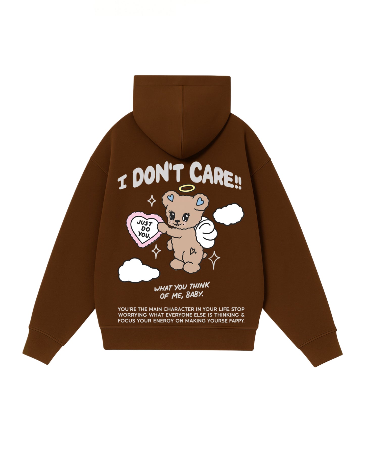 Hoodie I dont care modelo clásico