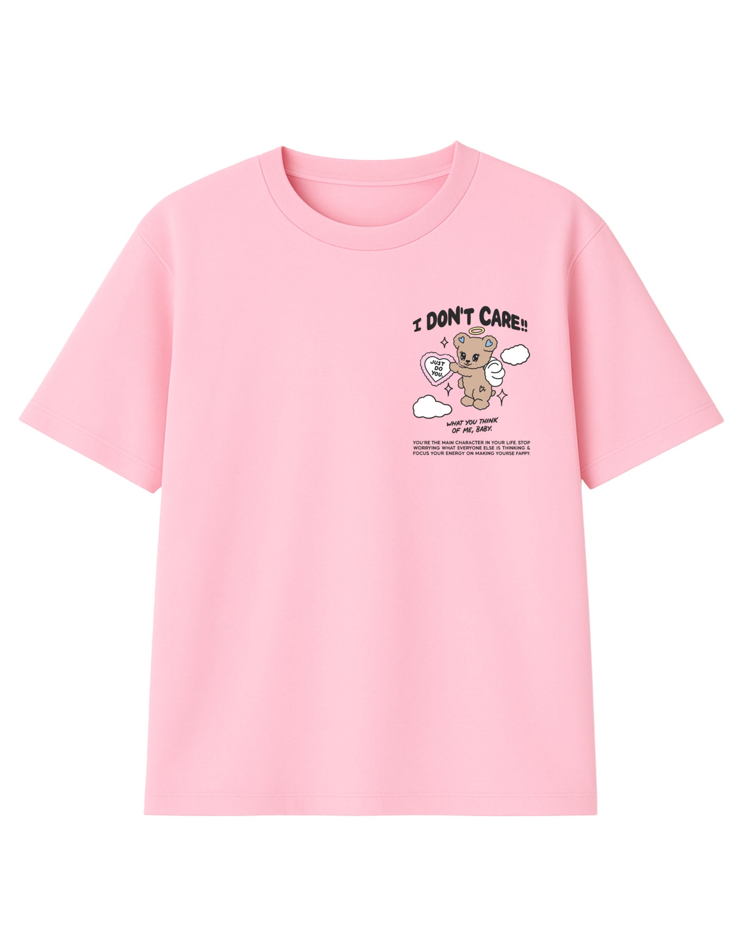 Camiseta I dont care modelo recto