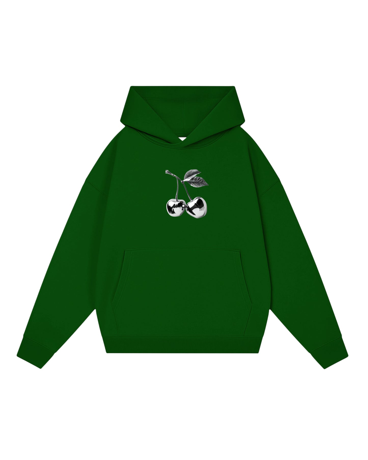 Hoodie cherry modelo clásico verde botella