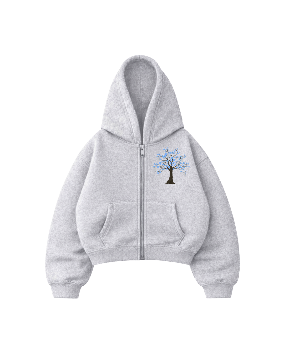 Garden Tree - Hoodie Zip Manga Globo Grey
