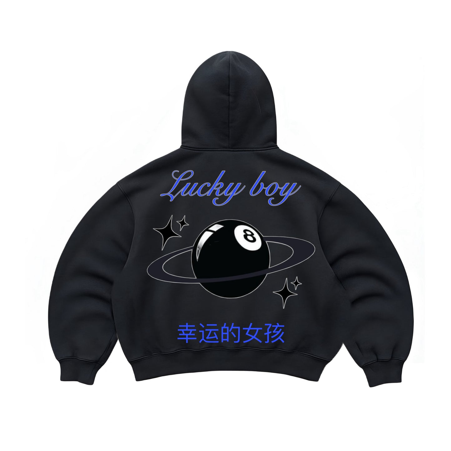 Hoodie lucky boy modelo manga globo