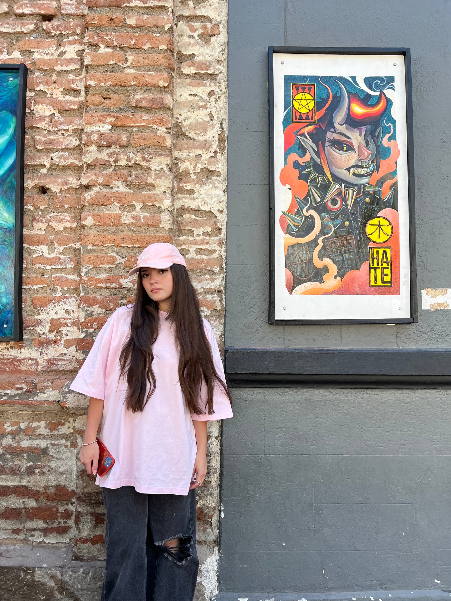 Camiseta Butterfly modelo oversized ⭑