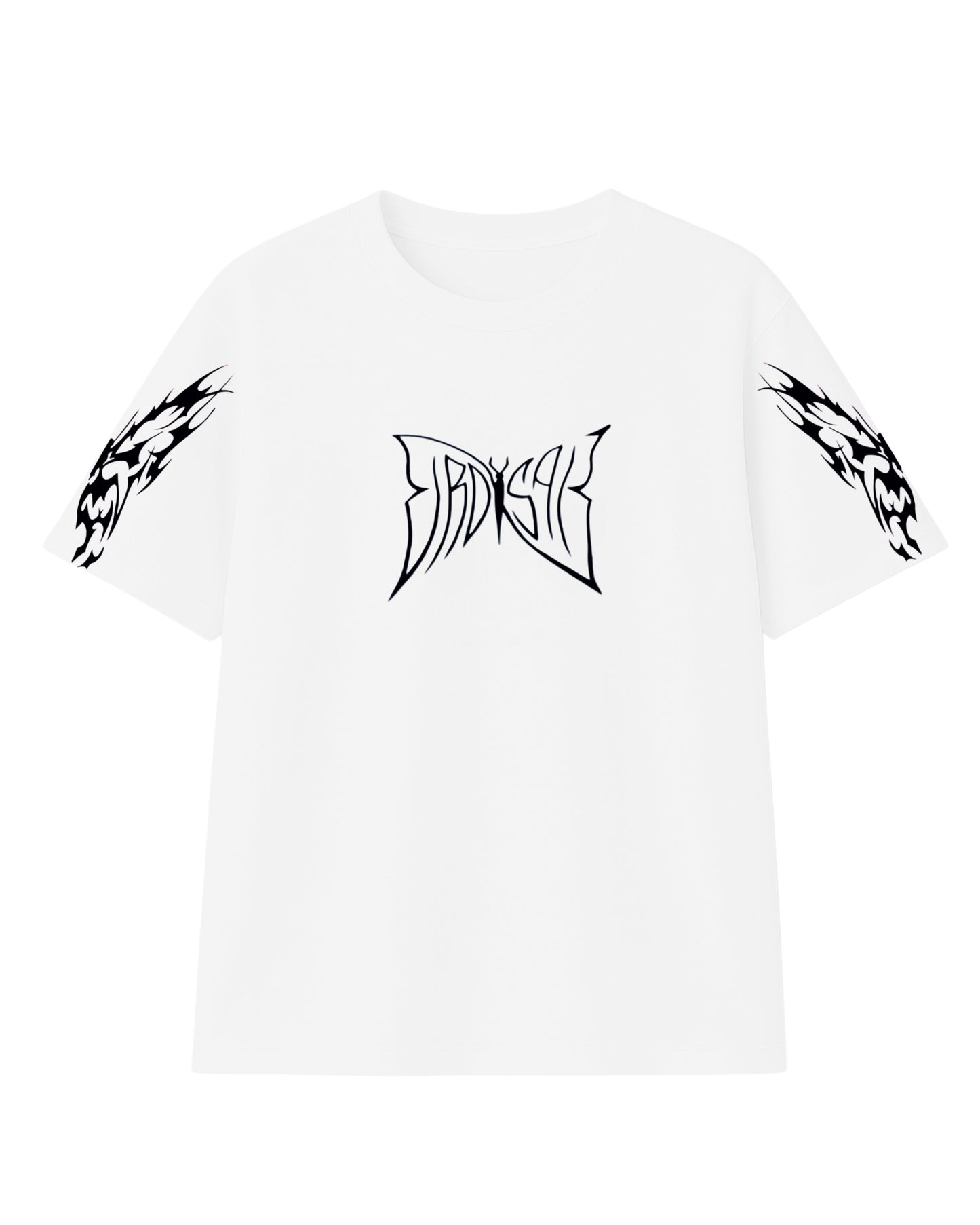 t-shirt butterfly modelo recto blanco