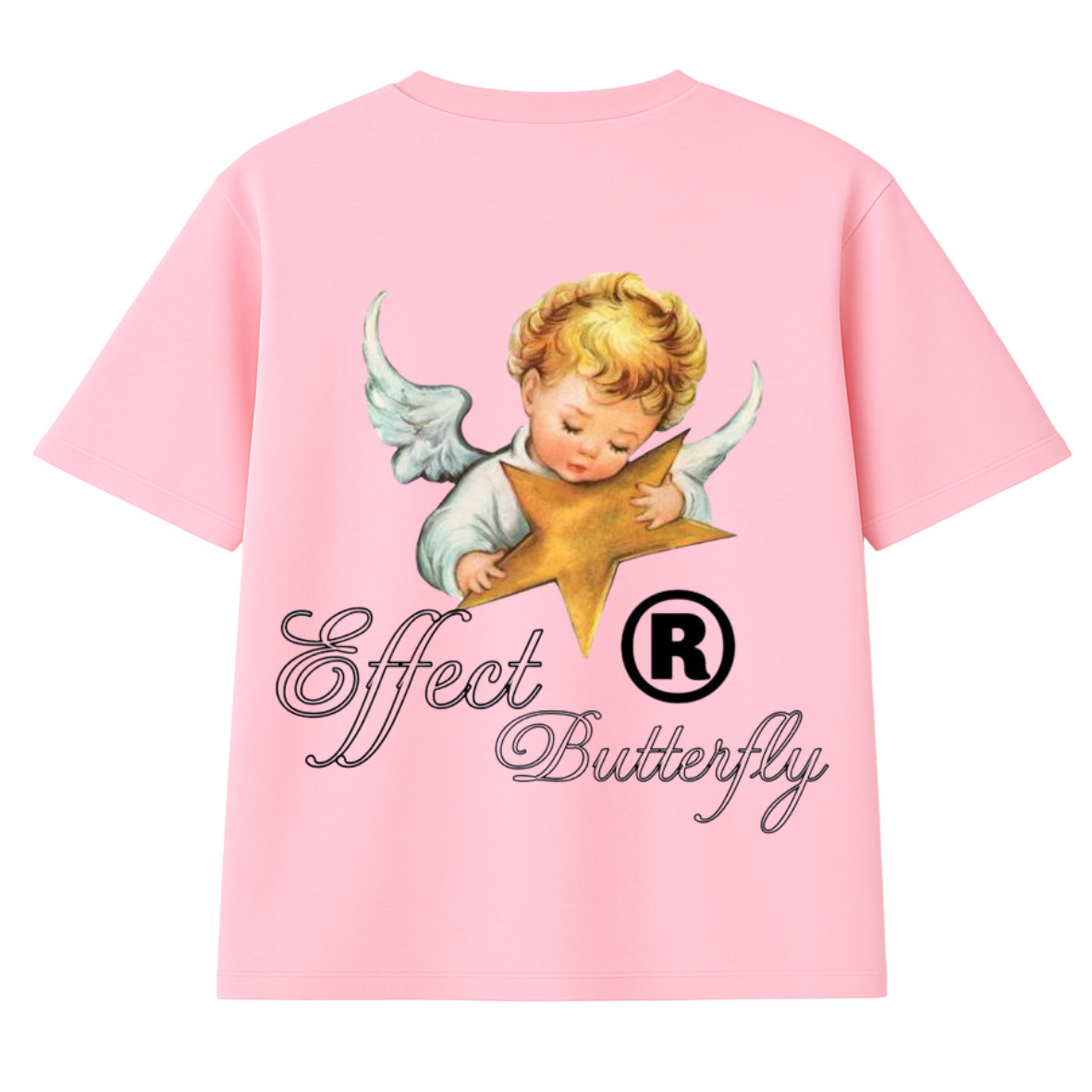 t-shirt effect modelo recto rosado