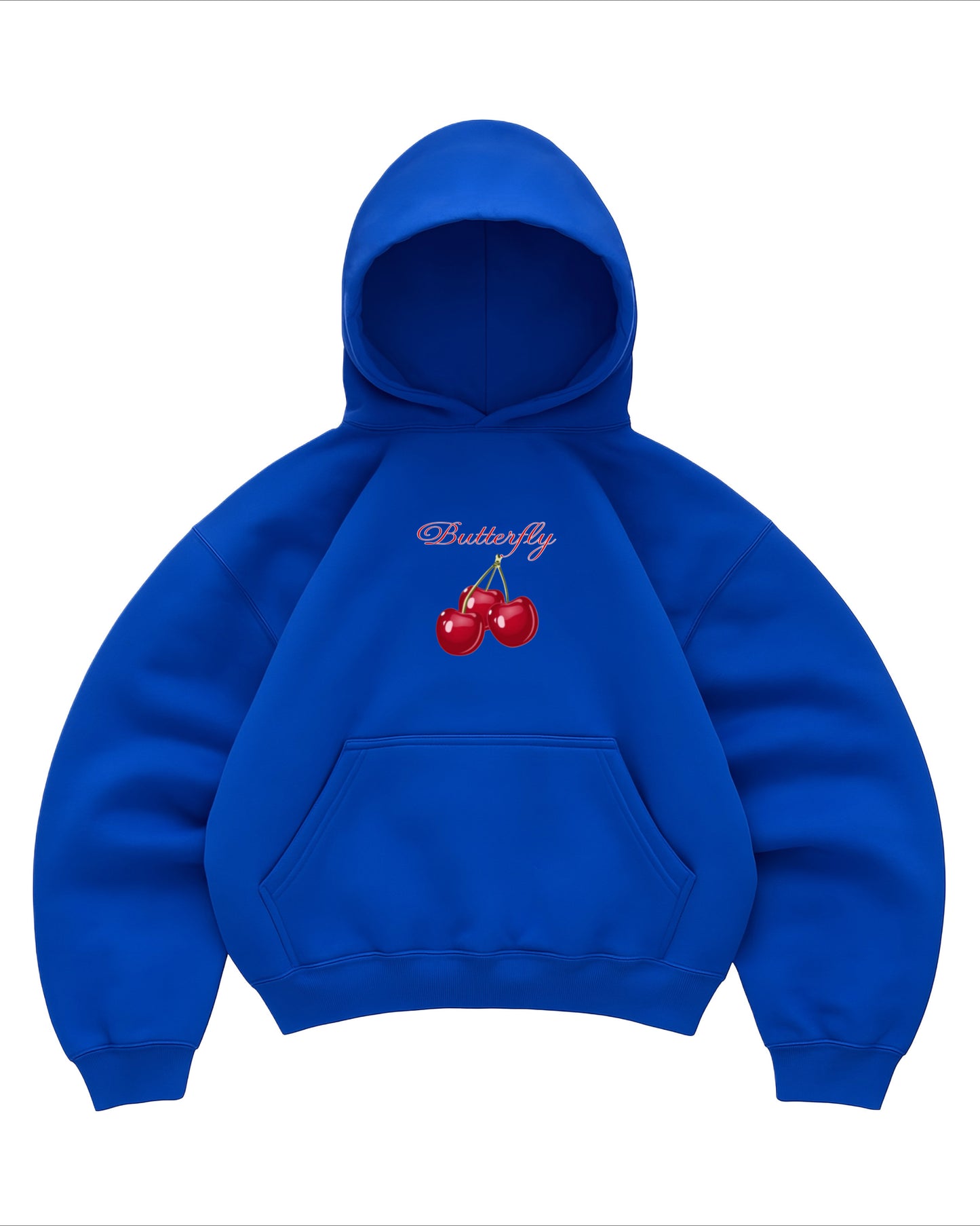 Hoodie cherry azul mangas globo