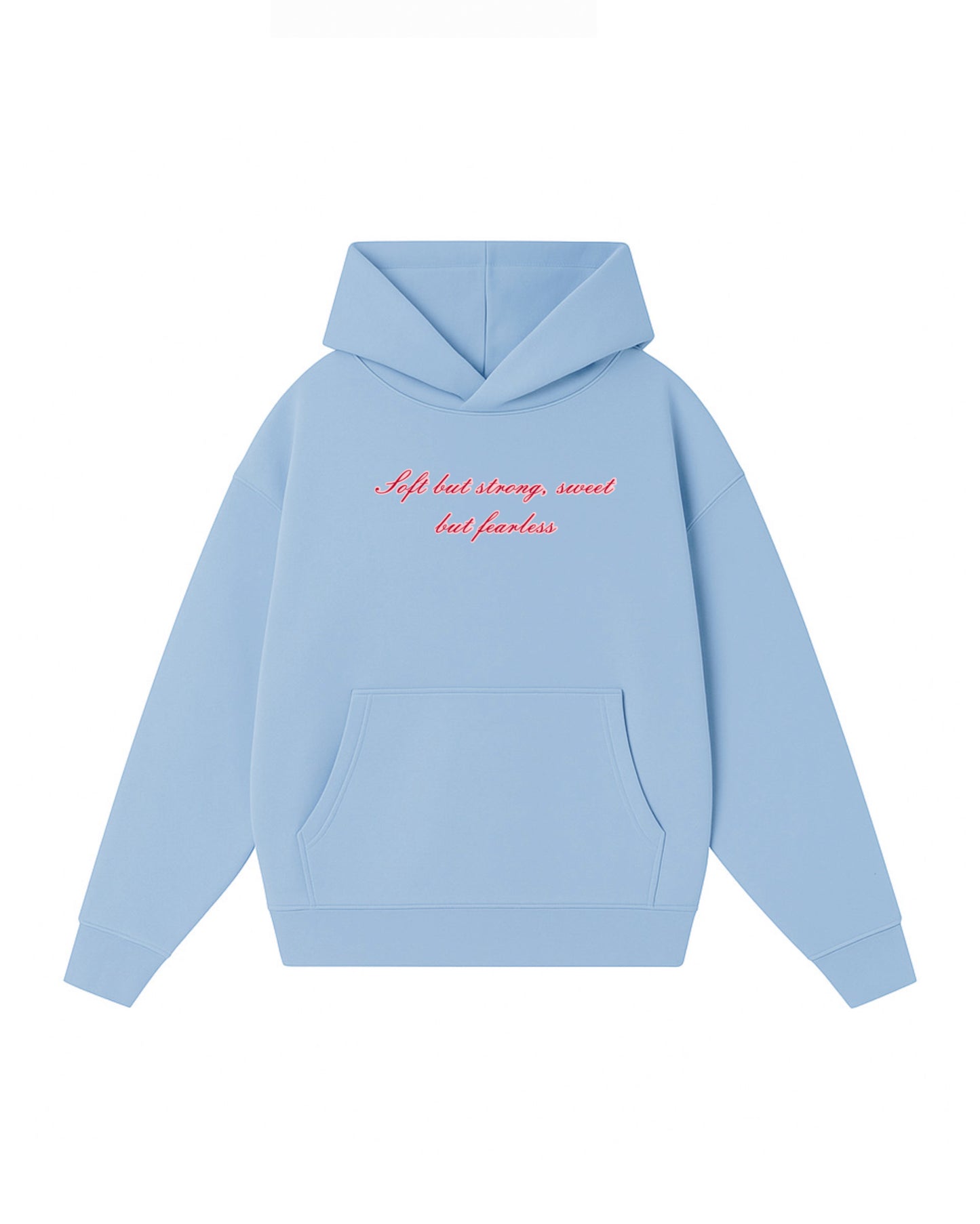 Hoodie cherry modelo clásico celeste pastel