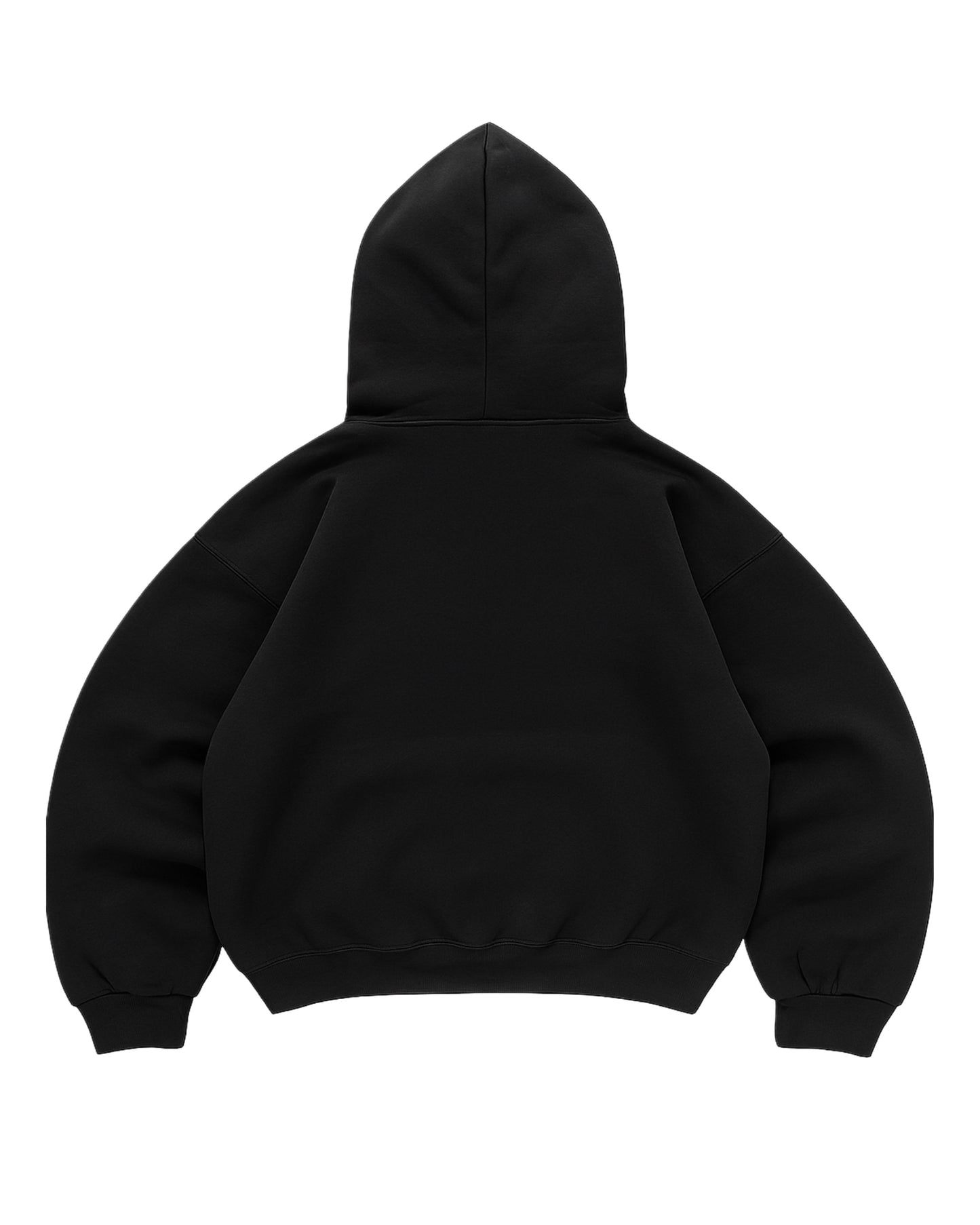 Hoodie basic negro mangas globo