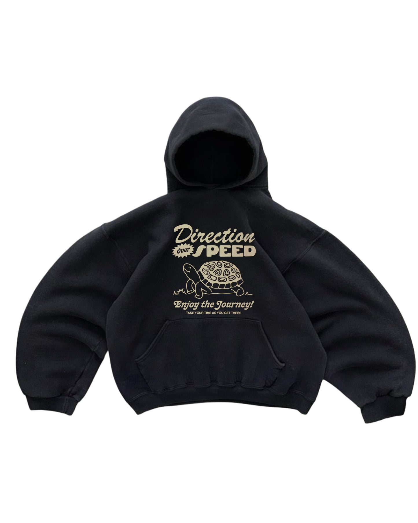 Hoodie tortoise modelo negro manga globo