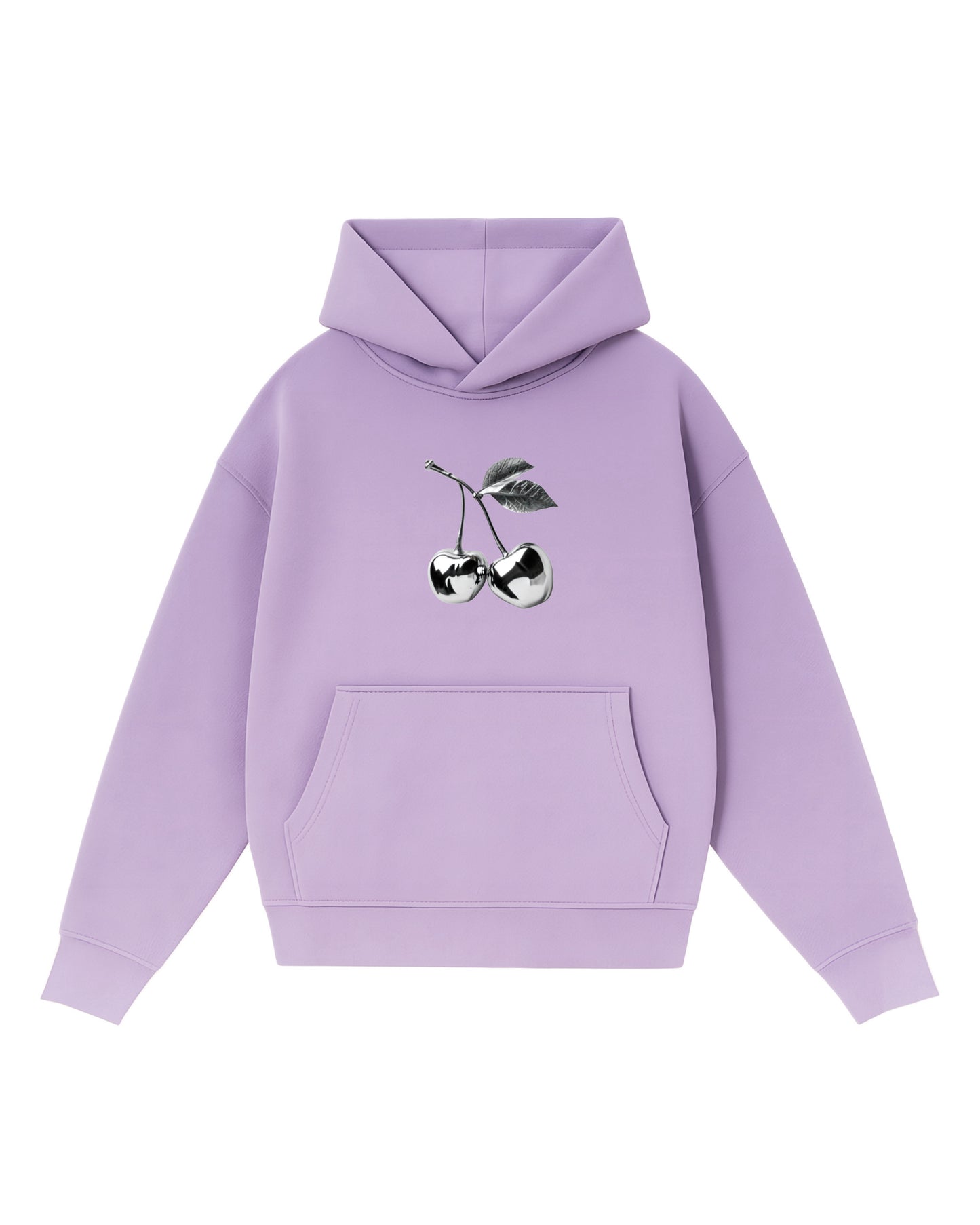 Hoodie cherry modelo clásico lila pastel