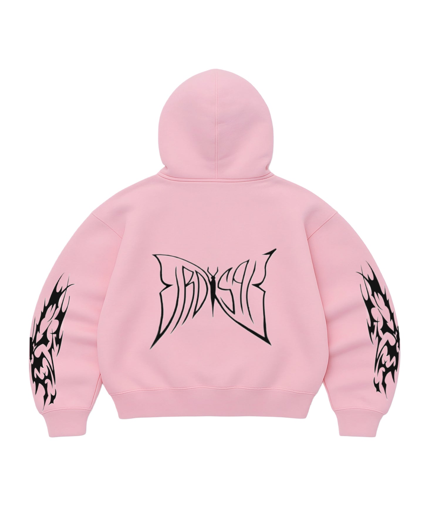 Hoodie butterfly club world modelo manga globo rosado