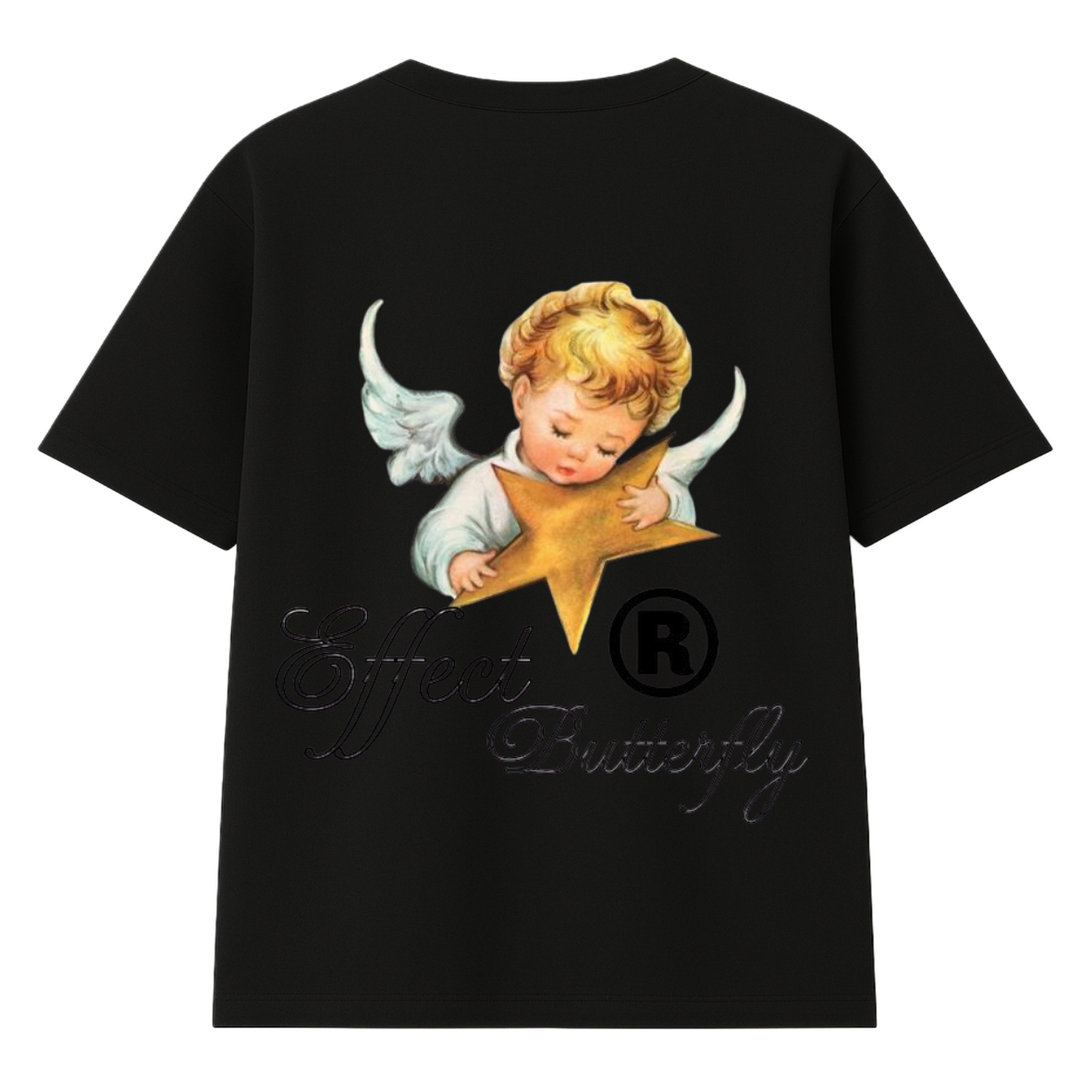 t-shirt effect modelo recto negro