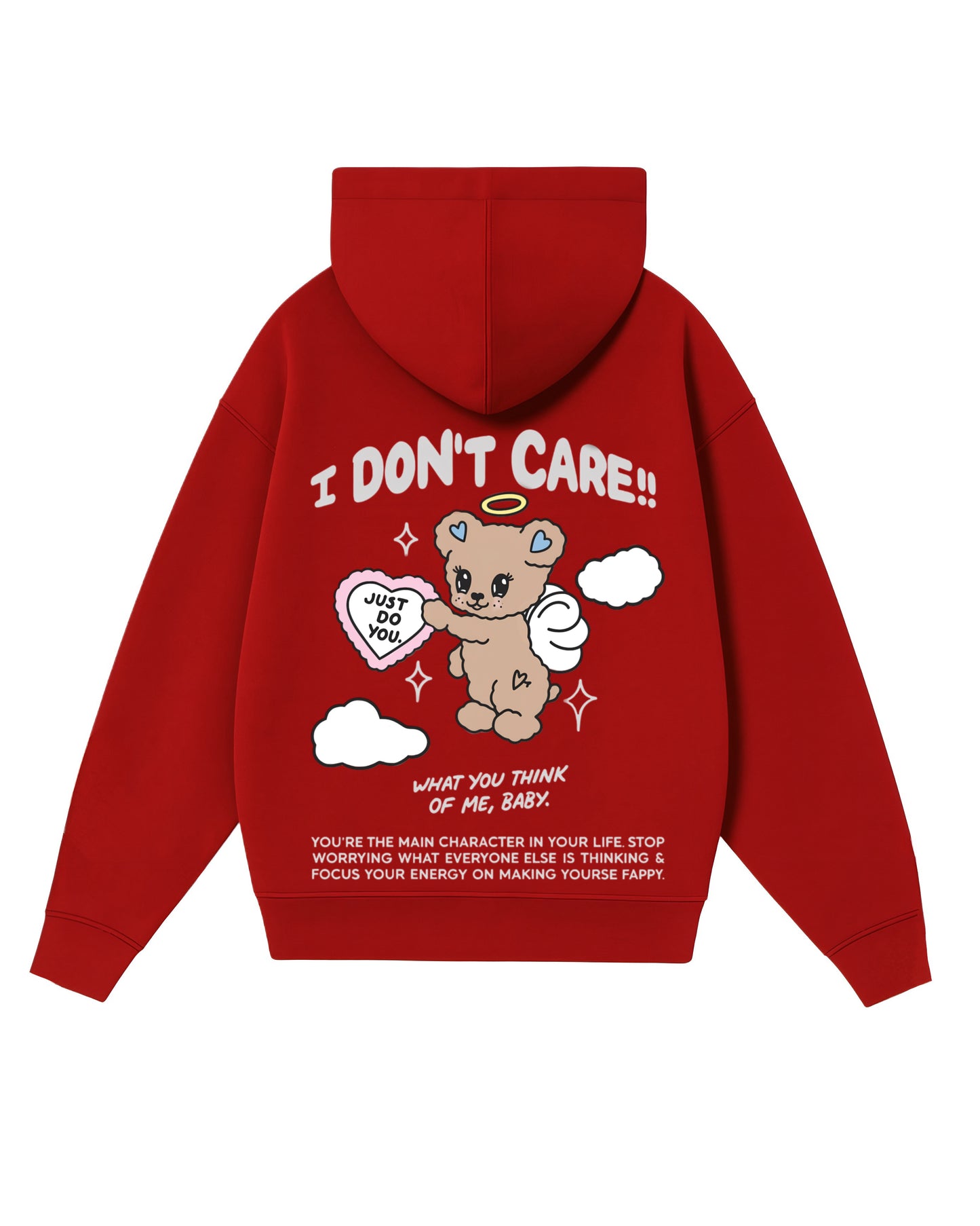 Hoodie I dont care modelo clásico