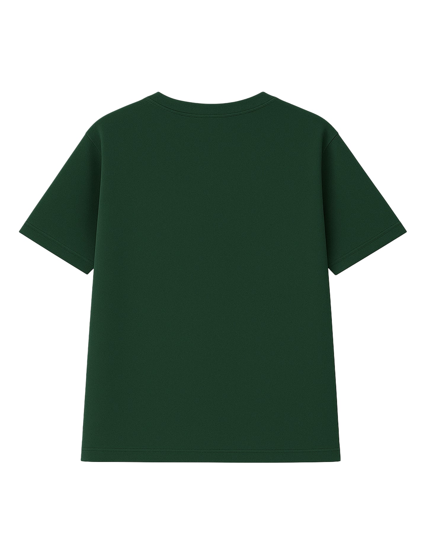 t-shirt basic verde botella modelo recto