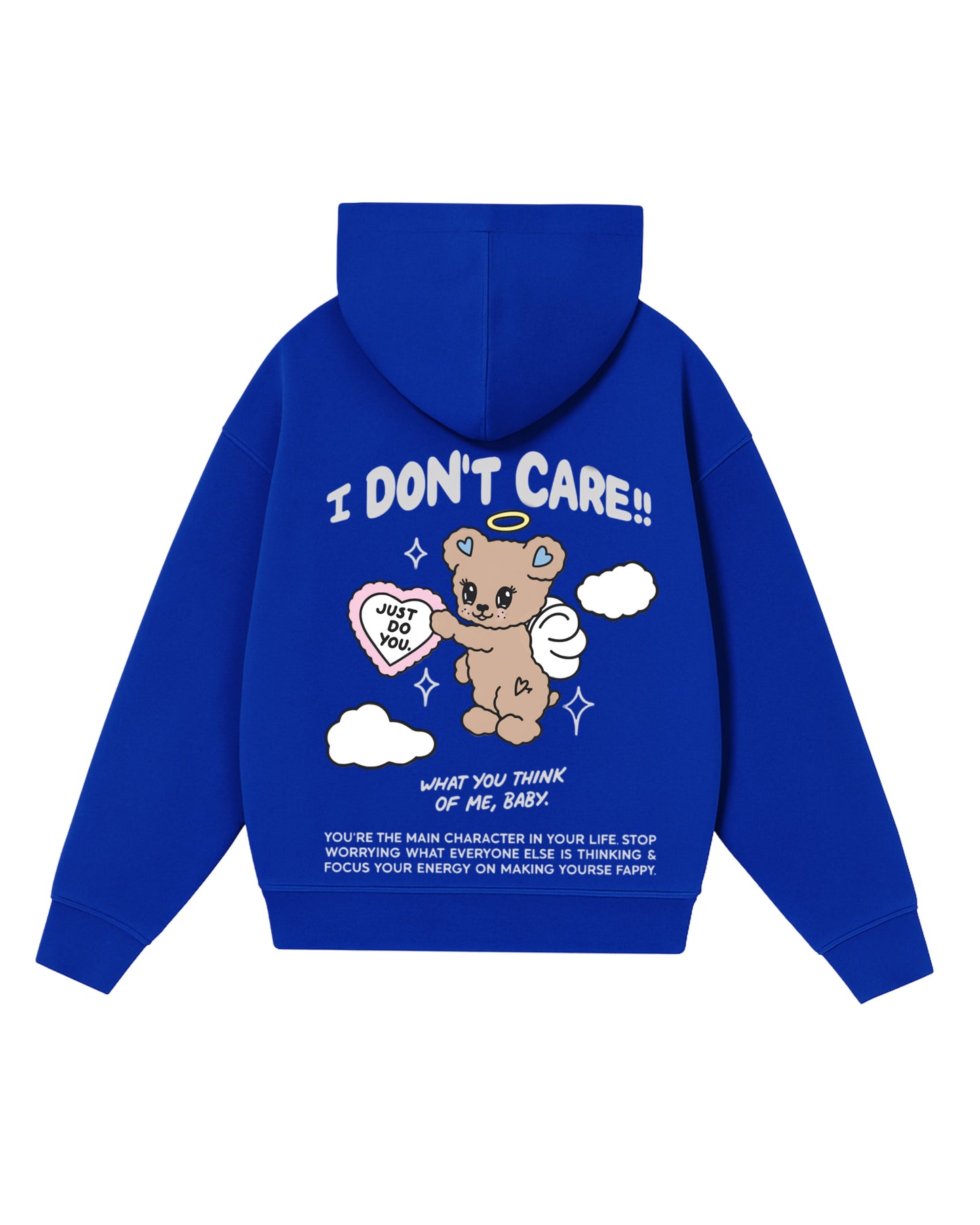 Hoodie I dont care modelo clásico