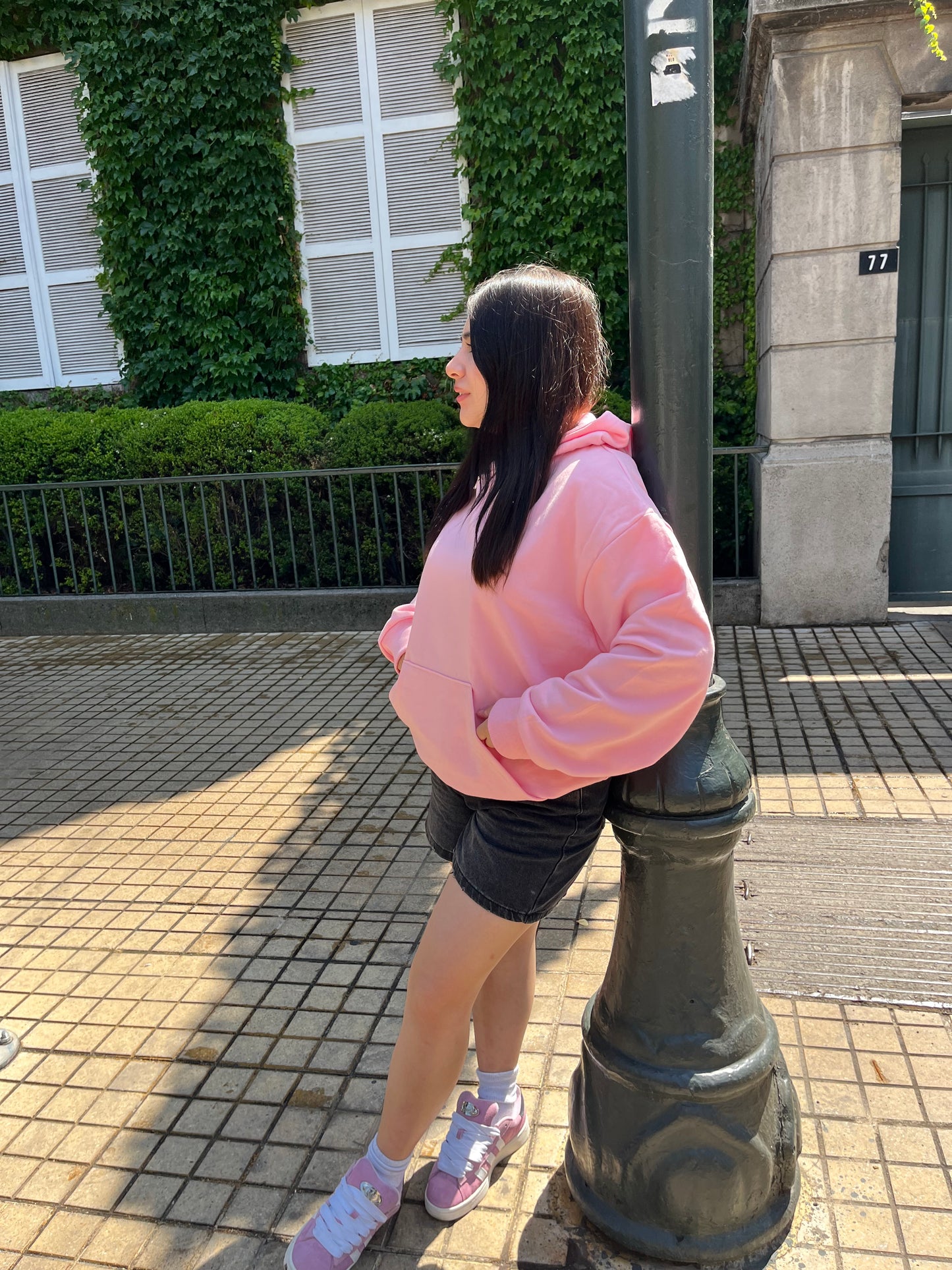 Basic Pink - Hoodie Mangas Globo