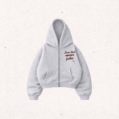 Love That Never Fades - Hoodie Mangas GLobos grey