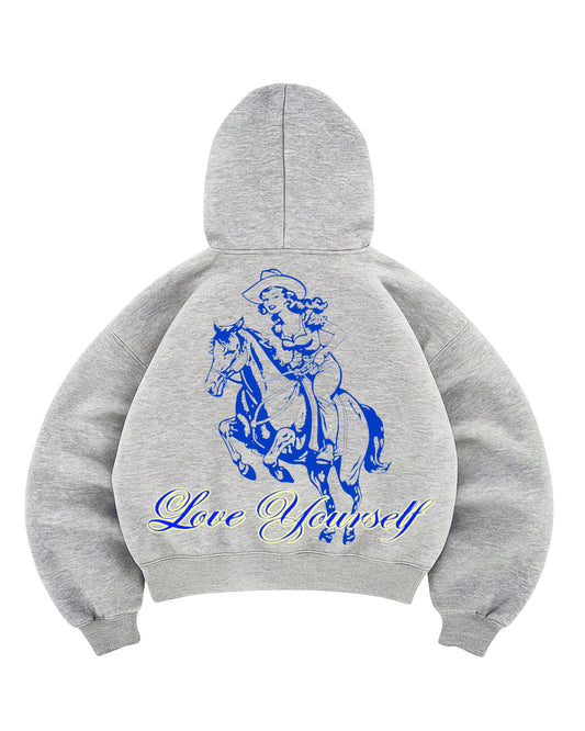 Hoodie Love yourself modelo manga globo