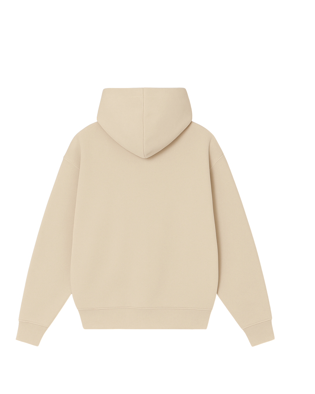 Hoodie basic beige modelo clásico