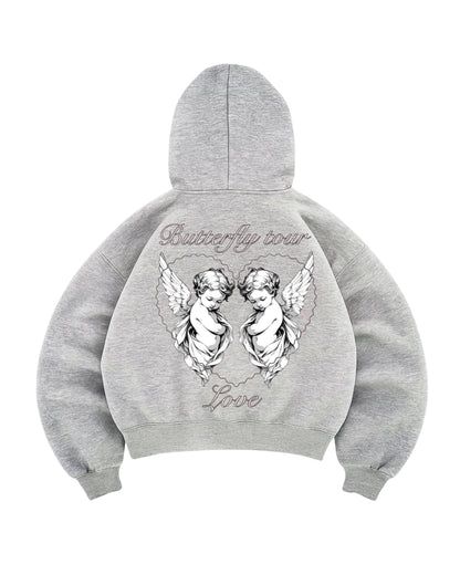 Hoodie emotion love modelo manga globo