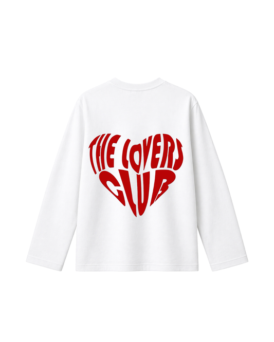 The lovers club- Camiseta manga larga white