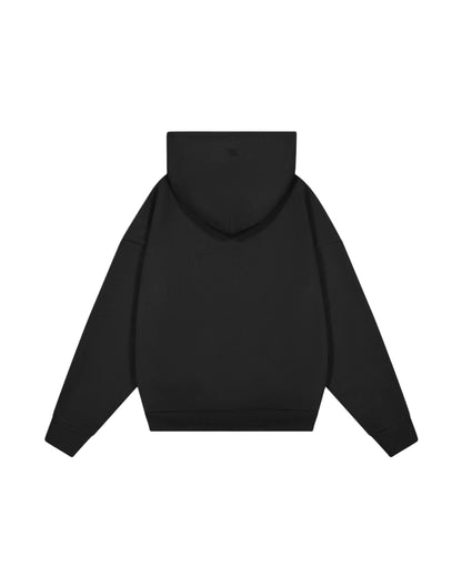 Hoodie basic negro modelo clásico