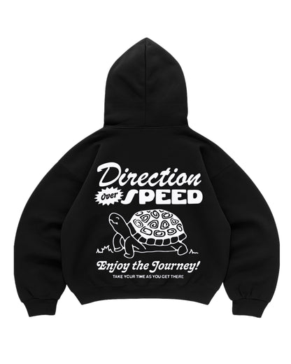 Hoodie tortoise modelo negro manga globo