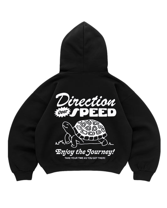 Hoodie tortoise modelo negro manga globo