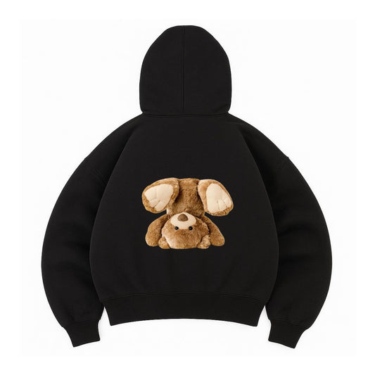 Hoodie bear negro mangas globo