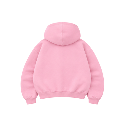 Basic Pink - Hoodie Zip Mangas Globos