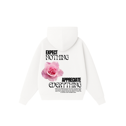 Expect Nothing - Hoodie Clásico white