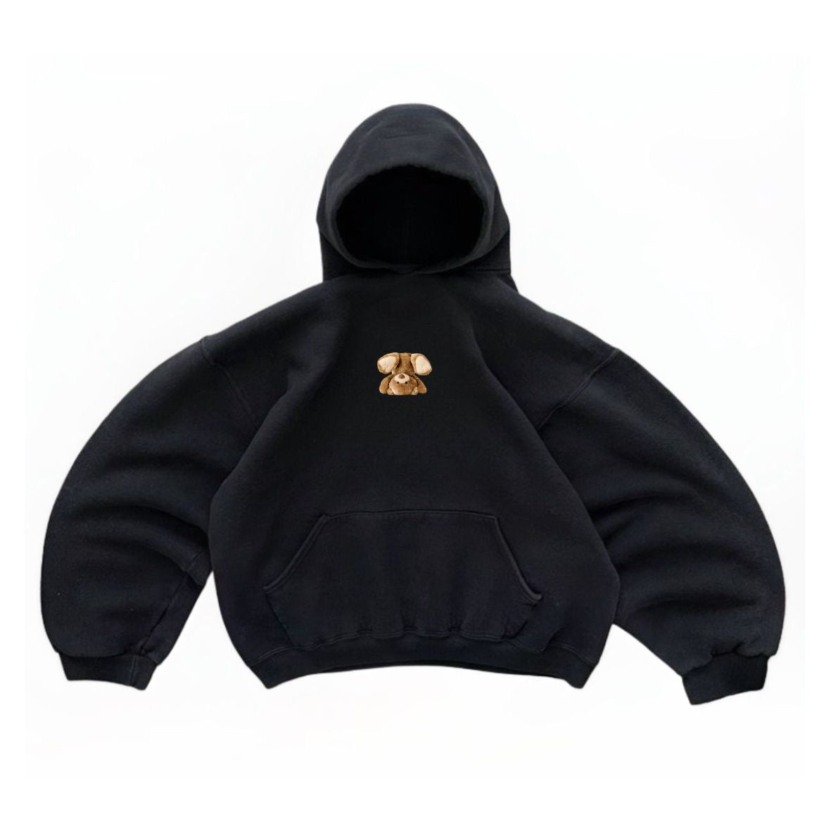 Hoodie bear negro mangas globo