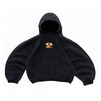 Hoodie bear negro mangas globo