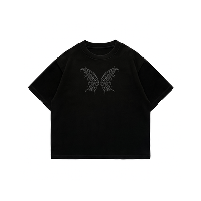 Butterfly Change - Black Premium Boxy T-Shirt